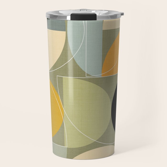 mid century geometric winter 4 Travel Mug Gallery Image 1