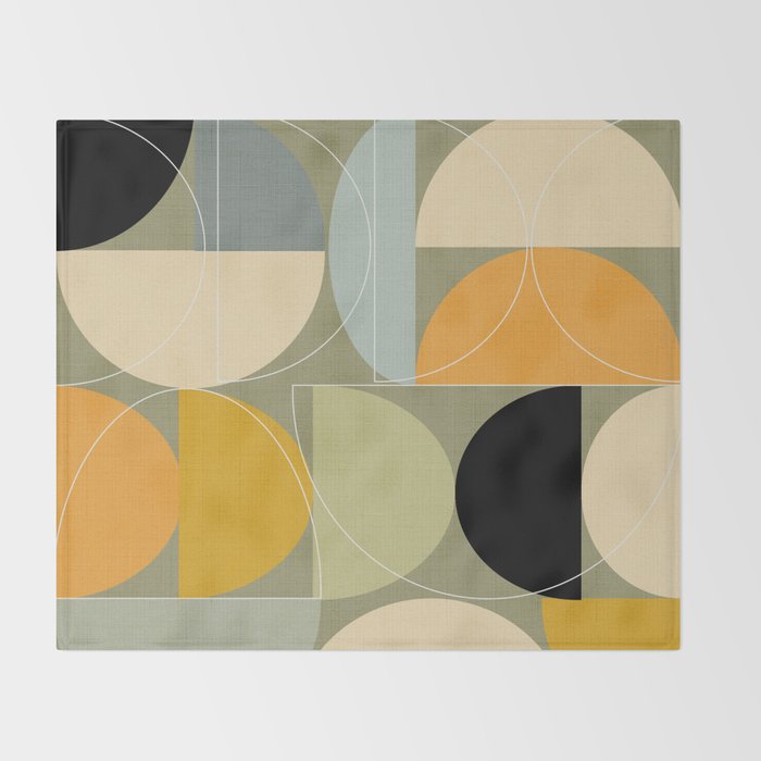 mid century geometric winter 4 Throw Blanket Gallery Image 2