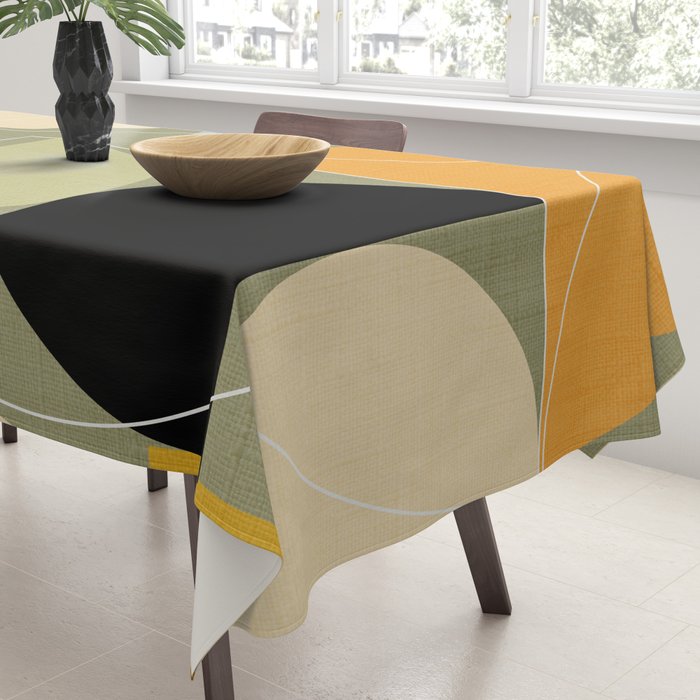 mid century geometric winter 4 Tablecloth Gallery Image 3