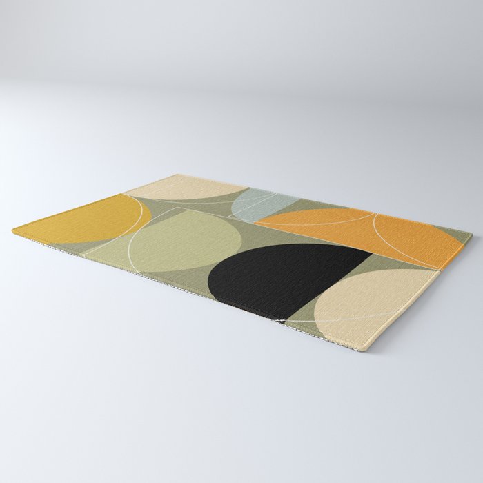 mid century geometric winter 4 Rug Gallery Image 3