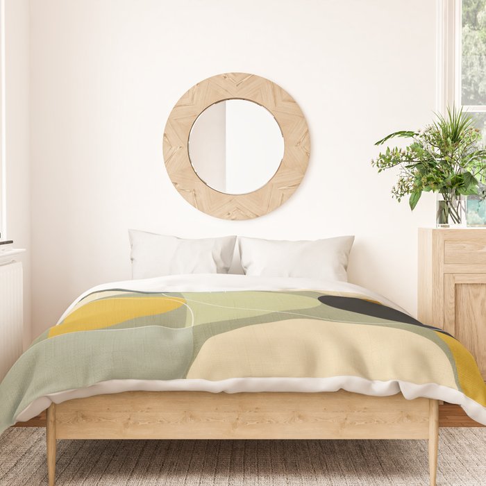 mid century geometric winter 4 Duvet Cover Gallery Image 3