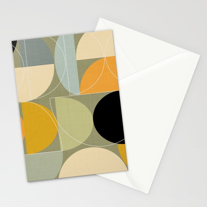 mid century geometric winter 4 Stationery Card Gallery Image 2