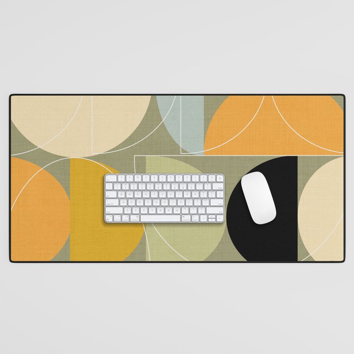 mid century geometric winter 4 Desk Mat Gallery Image 1