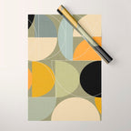 mid century geometric winter 4 Wrapping Paper Gallery Image 1
