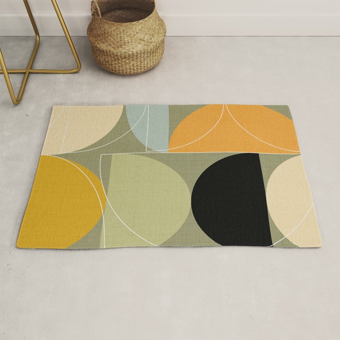 mid century geometric winter 4 Rug Gallery Image 1