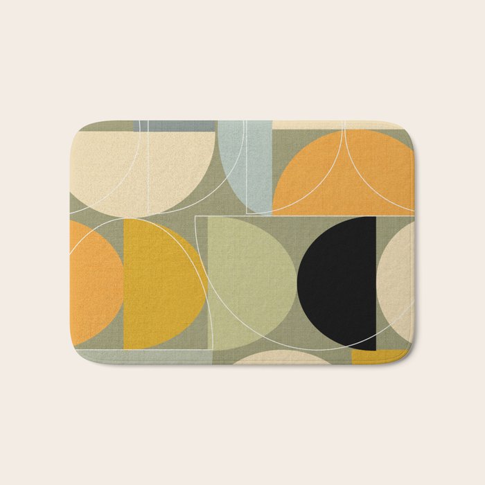 mid century geometric winter 4 Bath Mat Gallery Image 1