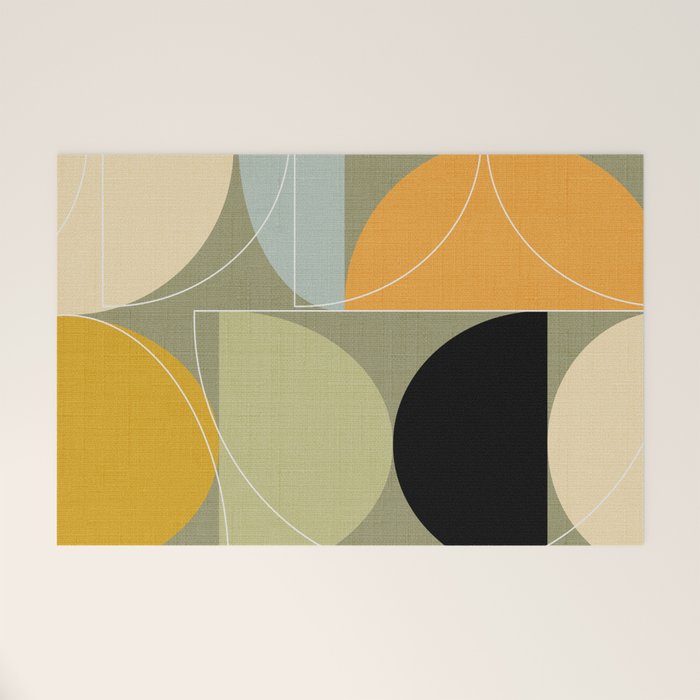 mid century geometric winter 4 Welcome Mat Gallery Image 1