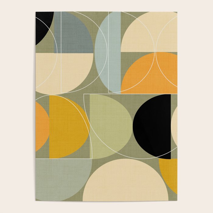 mid century geometric winter 4 Poster Gallery Image 4