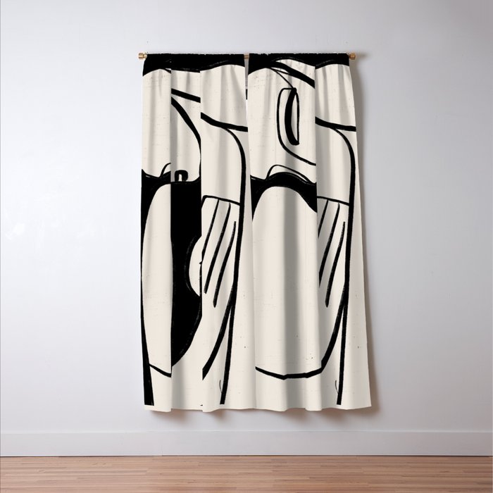 Abstract Female Figure 24 Window Curtain Gallery Image 3