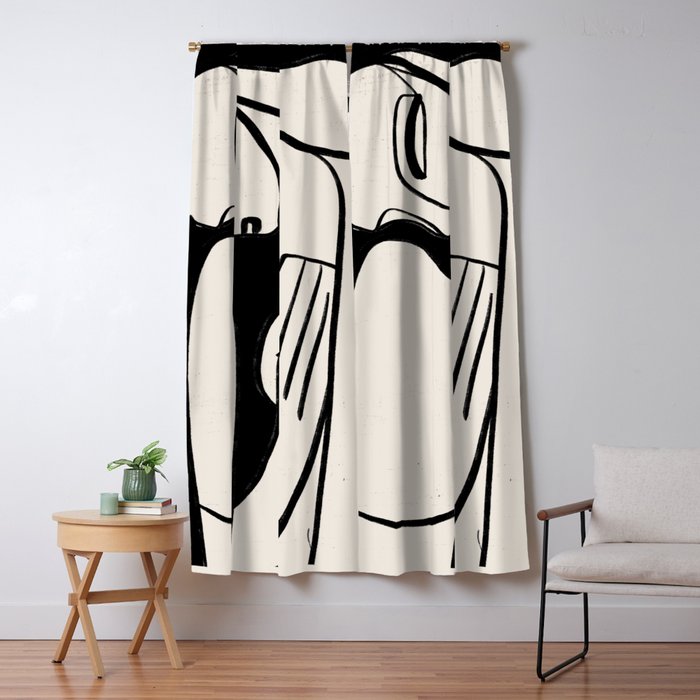 Abstract Female Figure 24 Window Curtain Gallery Image 5
