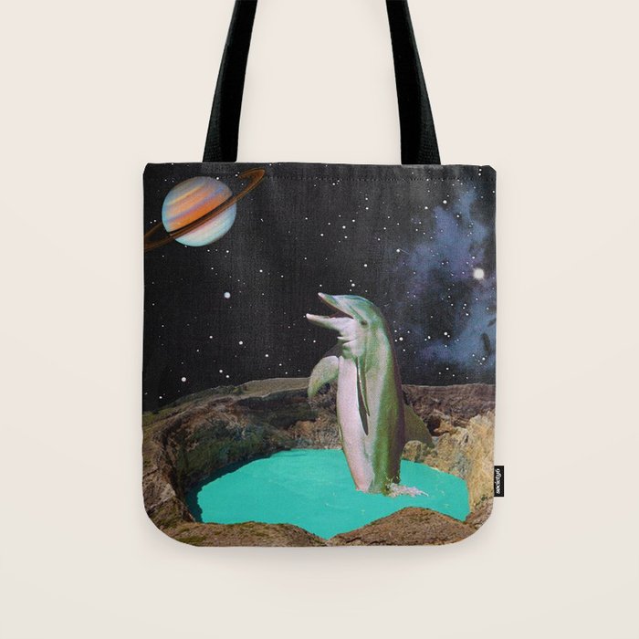 Planet Dolphin Tote Bag Gallery Image 1