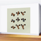 Olympic Lifting Dachshund Wall Mural Gallery Image 2