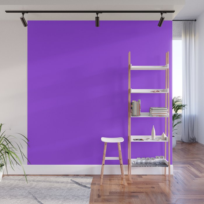 Bright Fluorescent Neon Purple Wall Mural Gallery Image 1
