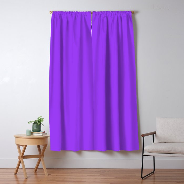 Bright Fluorescent Neon Purple Window Curtain Gallery Image 5