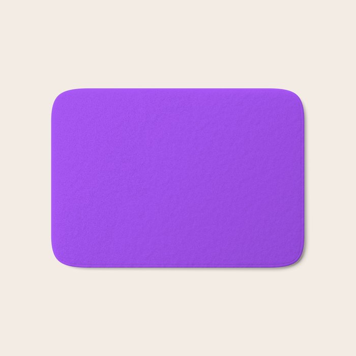 Bright Fluorescent Neon Purple Bath Mat Gallery Image 1