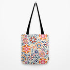 Watercolor Kaleidoscope Floral - desaturated Tote Bag Gallery Image 2