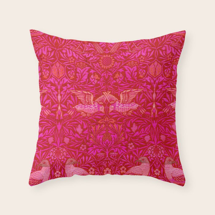 Indian Summer Rich Pink Throw Pillow Gallery Image 6