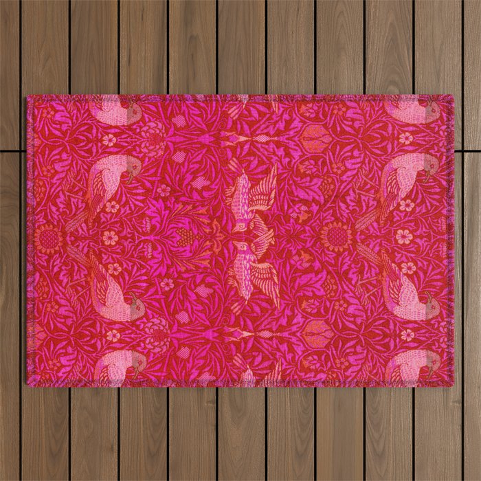 Indian Summer Rich Pink Outdoor Rug Gallery Image 1