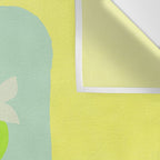 Dog and a Half-Round Window - Green and Yellow Wall Tapestry Gallery Image 3