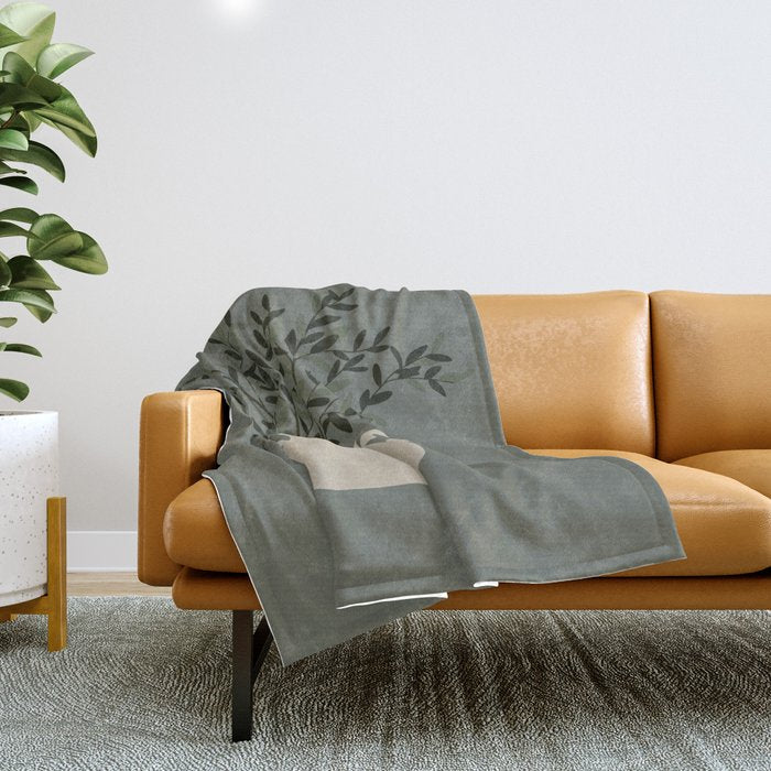 Vase no. 31 with Winter Greenery  Throw Blanket Gallery Image 1