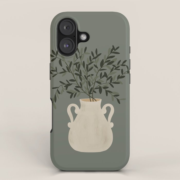 Vase no. 31 with Winter Greenery  iPhone Case Gallery Image 1