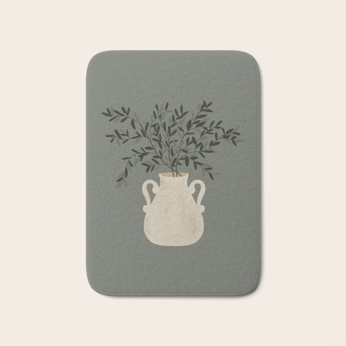 Vase no. 31 with Winter Greenery  Bath Mat Gallery Image 1