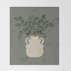 Vase no. 31 with Winter Greenery  Throw Blanket Gallery Image 2