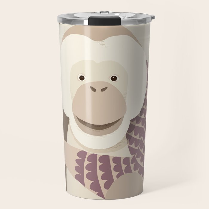 Whimsical Orangutan Travel Mug Gallery Image 1