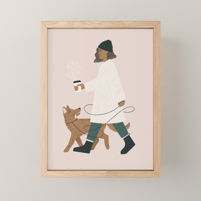 coffee + walkies Mini Art Print Gallery Image 1