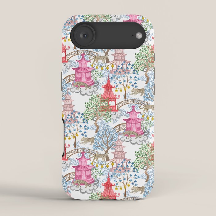 Multi Color Leopards in Pagoda Forest iPhone Case Gallery Image 2