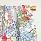 Multi Color Leopards in Pagoda Forest Window Curtain Gallery Image 2