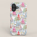 Multi Color Leopards in Pagoda Forest iPhone Case Gallery Image 1