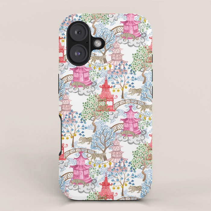 Multi Color Leopards in Pagoda Forest iPhone Case Gallery Image 1