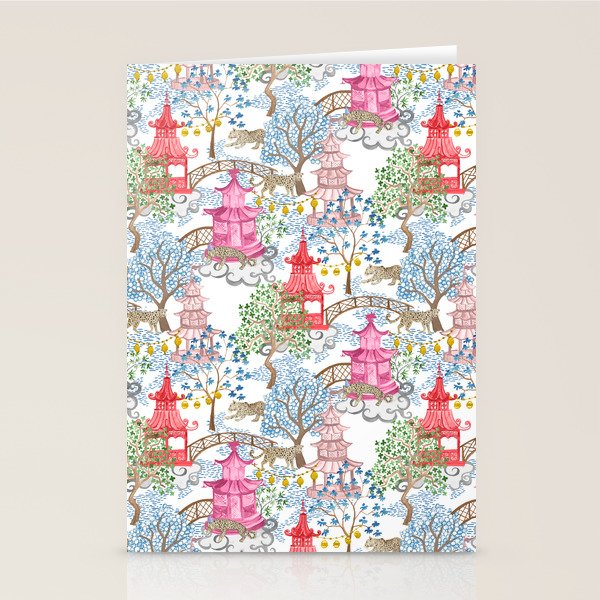 Multi Color Leopards in Pagoda Forest Stationery Card Gallery Image 2