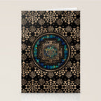Sri Yantra  / Sri Chakra Marble and Gold Stationery Card Gallery Image 2