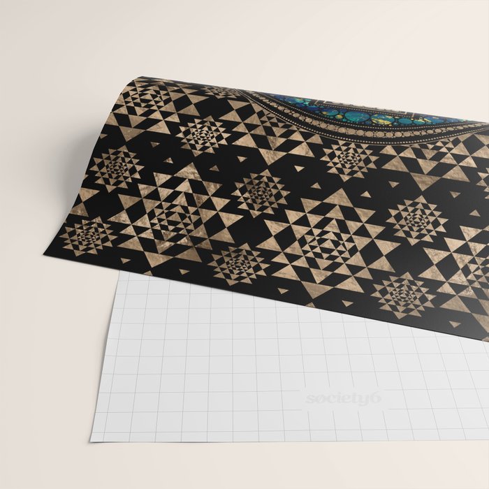 Sri Yantra  / Sri Chakra Marble and Gold Wrapping Paper Gallery Image 2