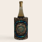 Sri Yantra  / Sri Chakra Marble and Gold Wine Chiller Gallery Image 1