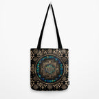 Sri Yantra  / Sri Chakra Marble and Gold Tote Bag Gallery Image 2