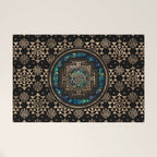 Sri Yantra  / Sri Chakra Marble and Gold Welcome Mat Gallery Image 1