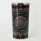 Sri Yantra  / Sri Chakra Marble and Gold Travel Mug Gallery Image 1