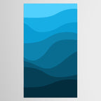 Blue wavy ocean Tablecloth Gallery Image 2