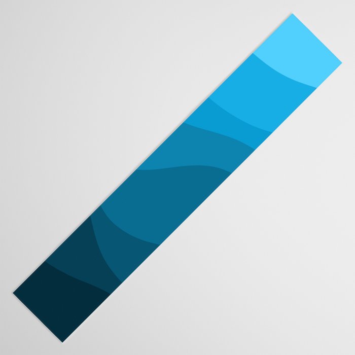 Blue wavy ocean Table Runner Gallery Image 3