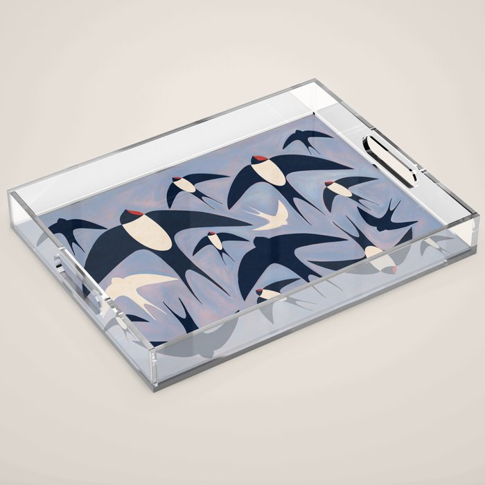 Swallows Acrylic Tray Gallery Image 1
