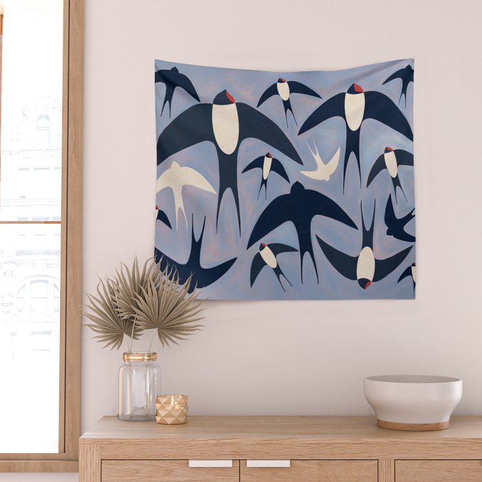 Swallows Wall Tapestry Gallery Image 2