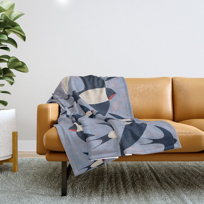 Swallows Throw Blanket Gallery Image 1