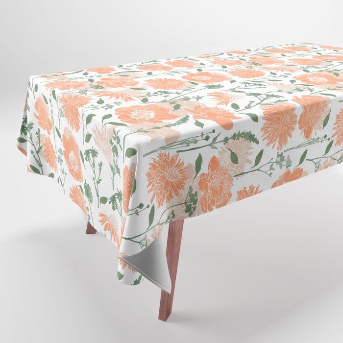 Modern floral blooms PGM5 Tablecloth Gallery Image 1