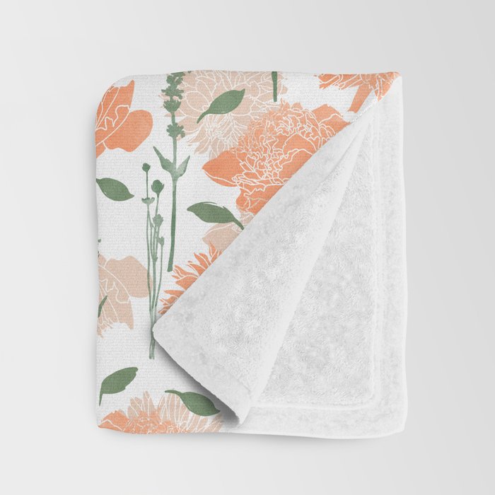 Modern floral blooms PGM5 Throw Blanket Gallery Image 3