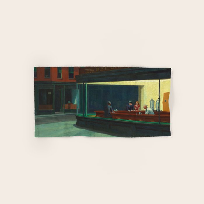 Nighthawks by Edward Hopper  Bath Towel Gallery Image 1