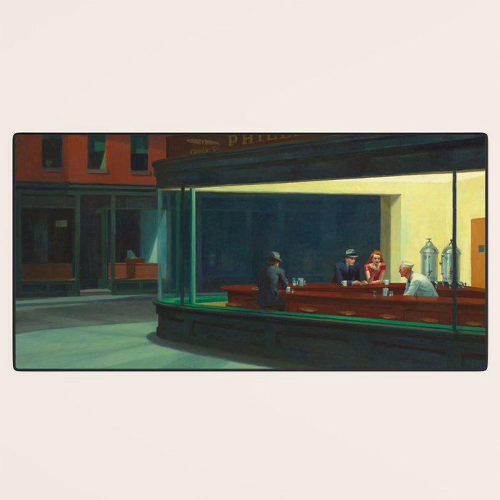 Nighthawks by Edward Hopper  Desk Mat Gallery Image 3