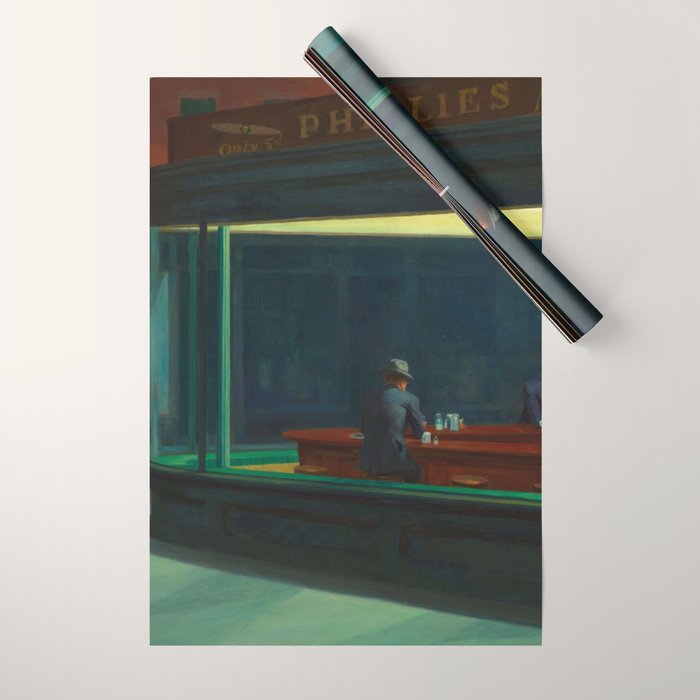 Nighthawks by Edward Hopper  Wrapping Paper Gallery Image 1